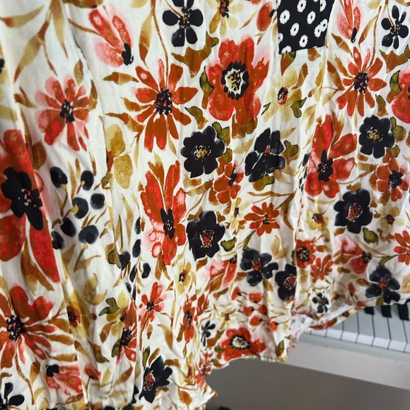 Tribal Multicolor Floral and Polka Dot Blouse M - Picture 10 of 16